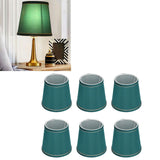 6PCS Fabric Lampshade Modern Simple Fabric Light Lampshade Phnom Penh Craftsmanship for E14 LampDark Green (PX198) - Extra Image
