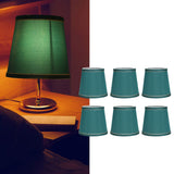 6PCS Fabric Lampshade Modern Simple Fabric Light Lampshade Phnom Penh Craftsmanship for E14 LampDark Green (PX198)