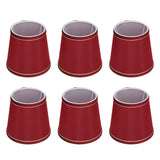 6PCS Fabric Lampshade Modern Simple Fabric Light Lampshade Phnom Penh Craftsmanship for E14 LampWine Red (PX43)