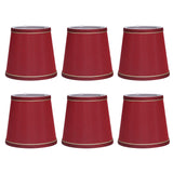 6PCS Fabric Lampshade Modern Simple Fabric Light Lampshade Phnom Penh Craftsmanship for E14 LampWine Red (PX43) - 45-Degree Angle