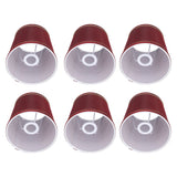 6PCS Fabric Lampshade Modern Simple Fabric Light Lampshade Phnom Penh Craftsmanship for E14 LampWine Red (PX43) - Rear View