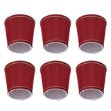 6PCS Fabric Lampshade Modern Simple Fabric Light Lampshade Phnom Penh Craftsmanship for E14 LampWine Red (PX43) - Extra Image
