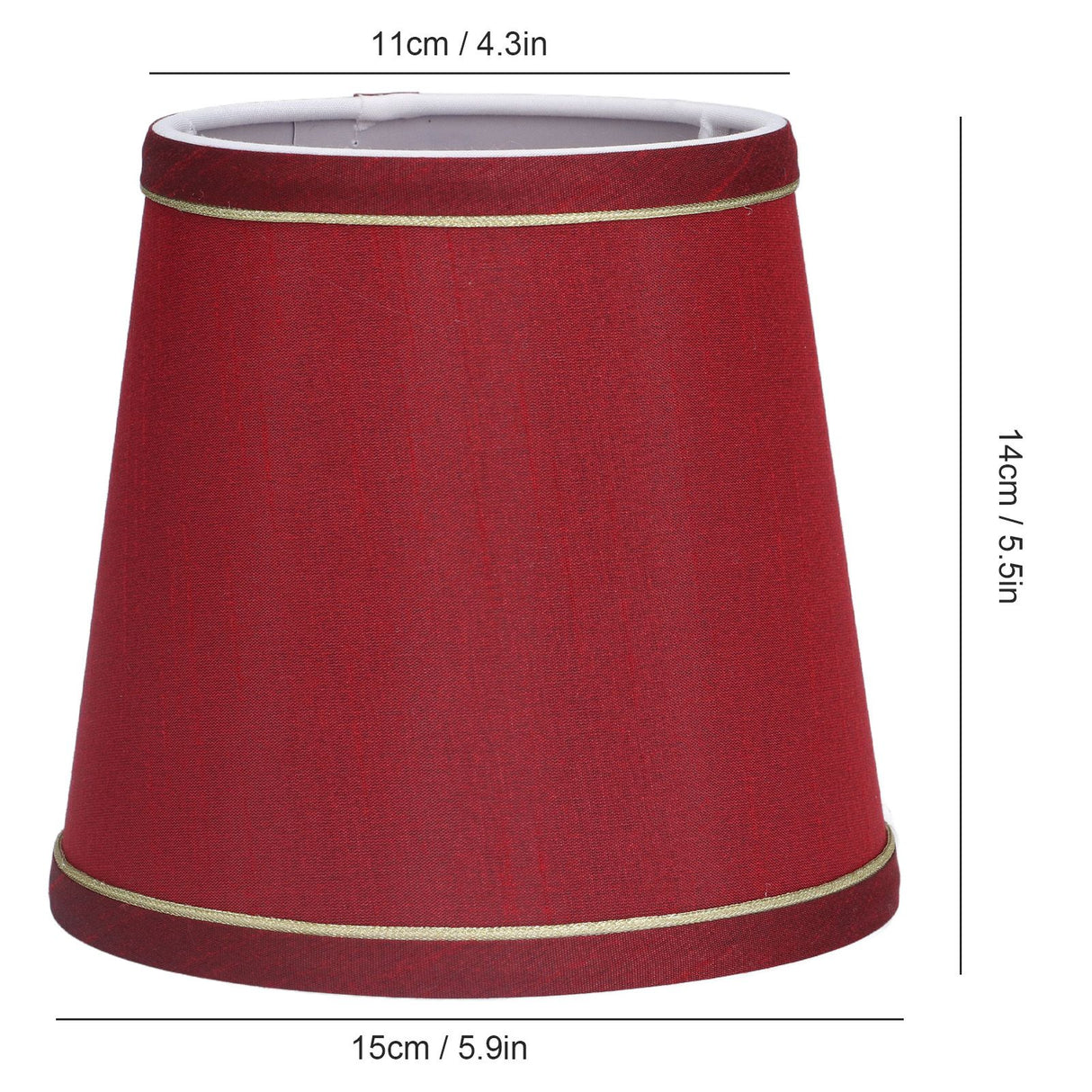 6PCS Fabric Lampshade Modern Simple Fabric Light Lampshade Phnom Penh Craftsmanship for E14 LampWine Red (PX43)