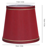 6PCS Fabric Lampshade Modern Simple Fabric Light Lampshade Phnom Penh Craftsmanship for E14 LampWine Red (PX43)