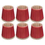 Small Lamp Shade Fabric Wine Red Golden Edge Lampshade for E14 Table Chandelier Wall Lamp