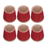 Small Lamp Shade Fabric Wine Red Golden Edge Lampshade for E14 Table Chandelier Wall Lamp
