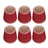 Small Lamp Shade Fabric Wine Red Golden Edge Lampshade for E14 Table Chandelier Wall Lamp - Top-Down View