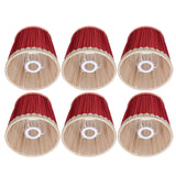 Small Lamp Shade Fabric Wine Red Golden Edge Lampshade for E14 Table Chandelier Wall Lamp