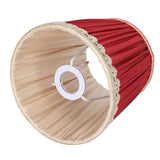 Small Lamp Shade Fabric Wine Red Golden Edge Lampshade for E14 Table Chandelier Wall Lamp - Extra Image
