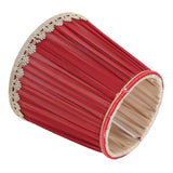 Small Lamp Shade Fabric Wine Red Golden Edge Lampshade for E14 Table Chandelier Wall Lamp - Extra Image