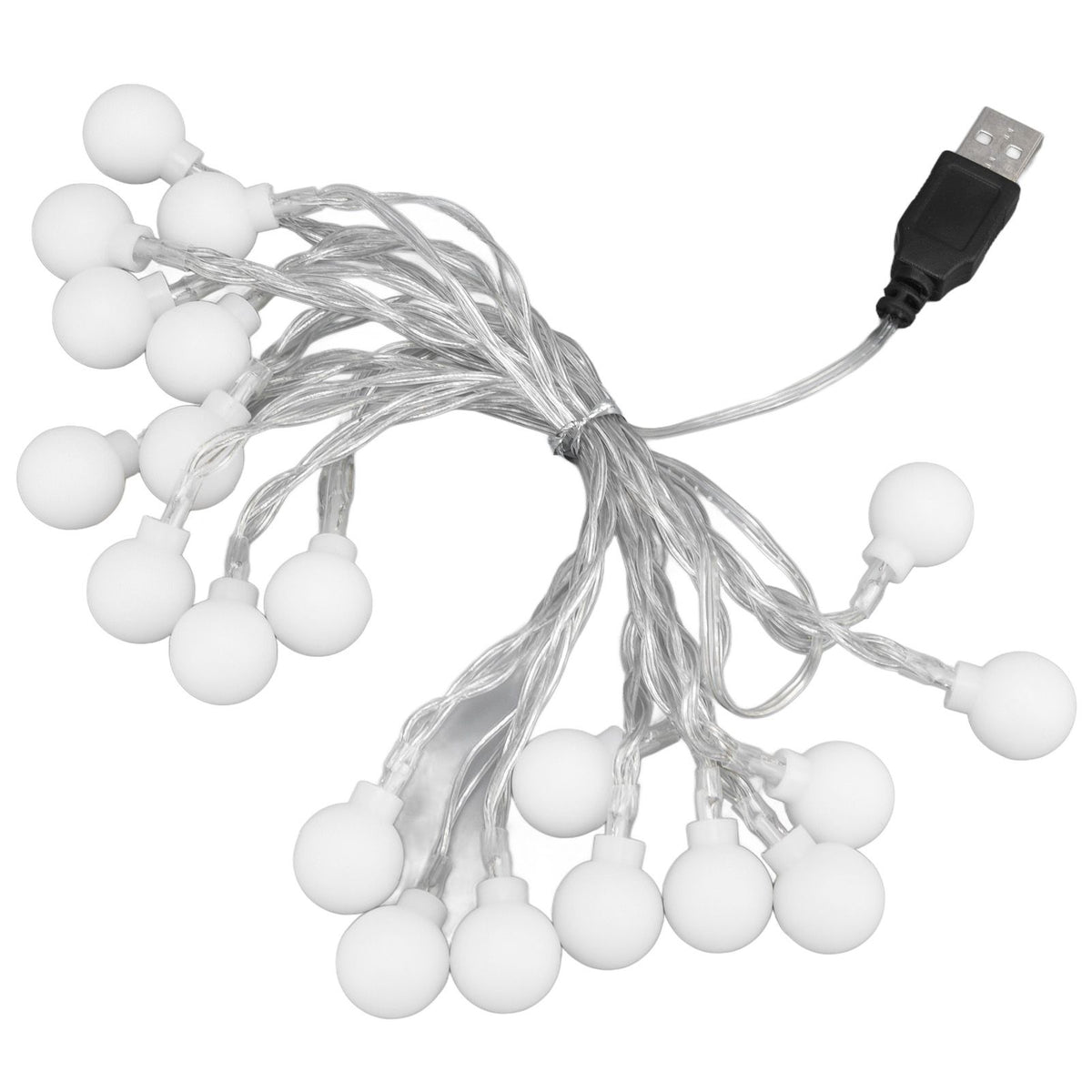 3 M 20LED String Lights LED Globe Outdoor Indoor String Lights for Girls Room Decoration Festive Birthday USB Power Supply
