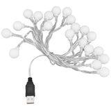 3 M 20LED String Lights LED Globe Outdoor Indoor String Lights for Girls Room Decoration Festive Birthday USB Power Supply - Rear View