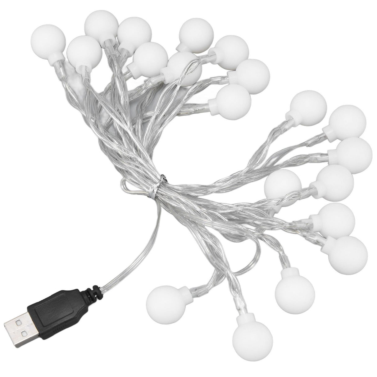 3 M 20LED String Lights LED Globe Outdoor Indoor String Lights for Girls Room Decoration Festive Birthday USB Power Supply