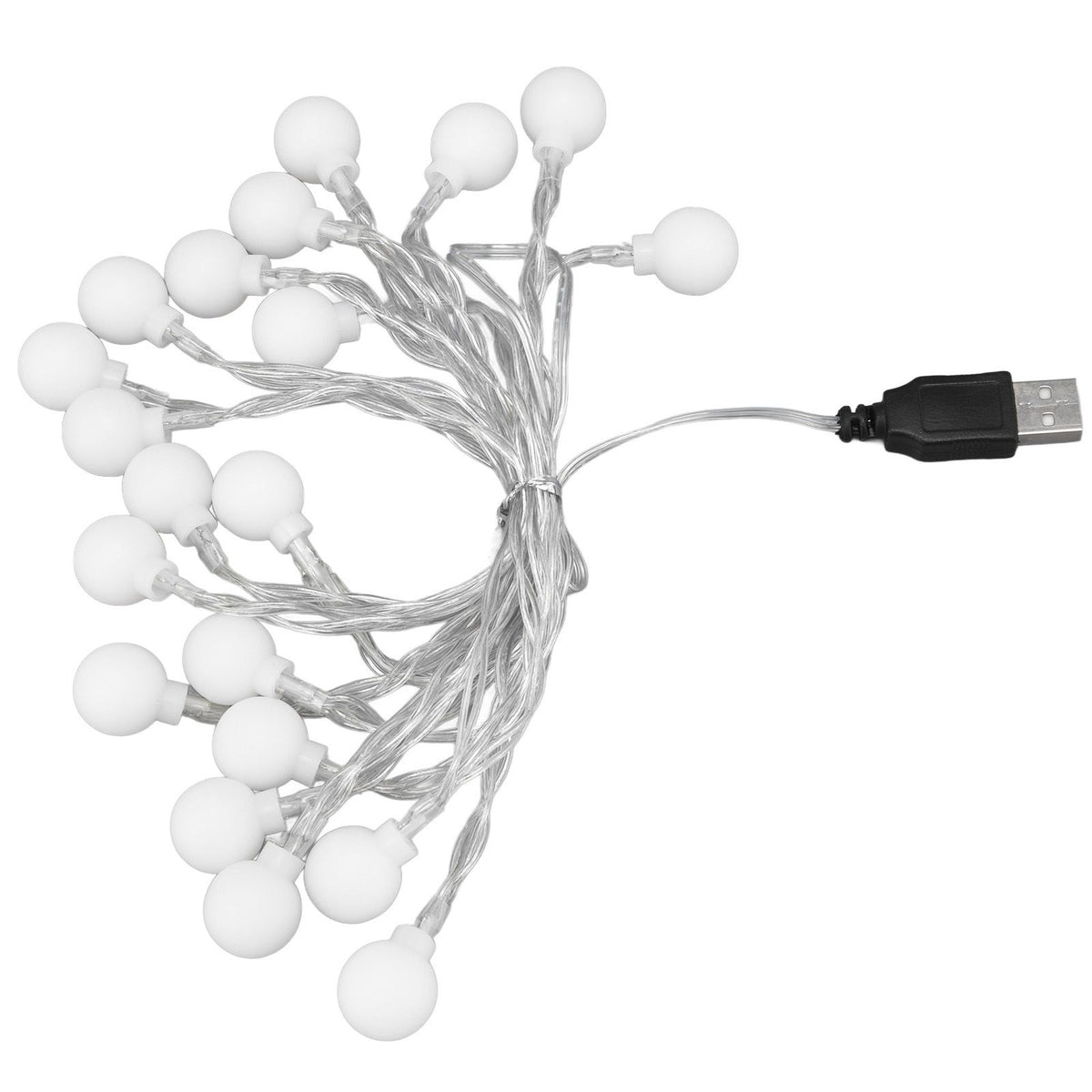 3 M 20LED String Lights LED Globe Outdoor Indoor String Lights for Girls Room Decoration Festive Birthday USB Power Supply