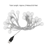 3 M 20LED String Lights LED Globe Outdoor Indoor String Lights for Girls Room Decoration Festive Birthday USB Power Supply
