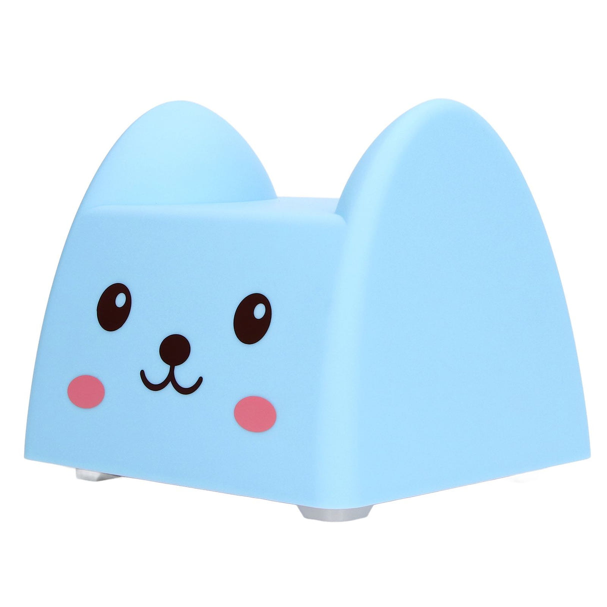 Night Lamp Exquisite Cute Blue Cat Shape White Light Source Interesting Decorative Lighting Device for Kids