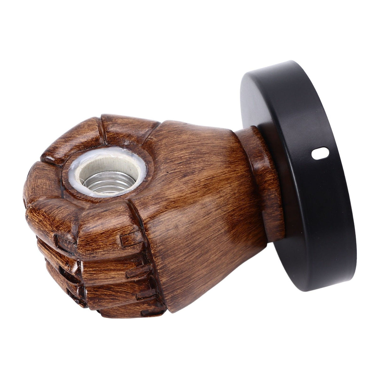 Wall Mounted Lamp Fist Shape Vintage Industrial Style Wall Sconce With Base Mount Connector for Bedroom Bar Cafe 220VLeft Hand