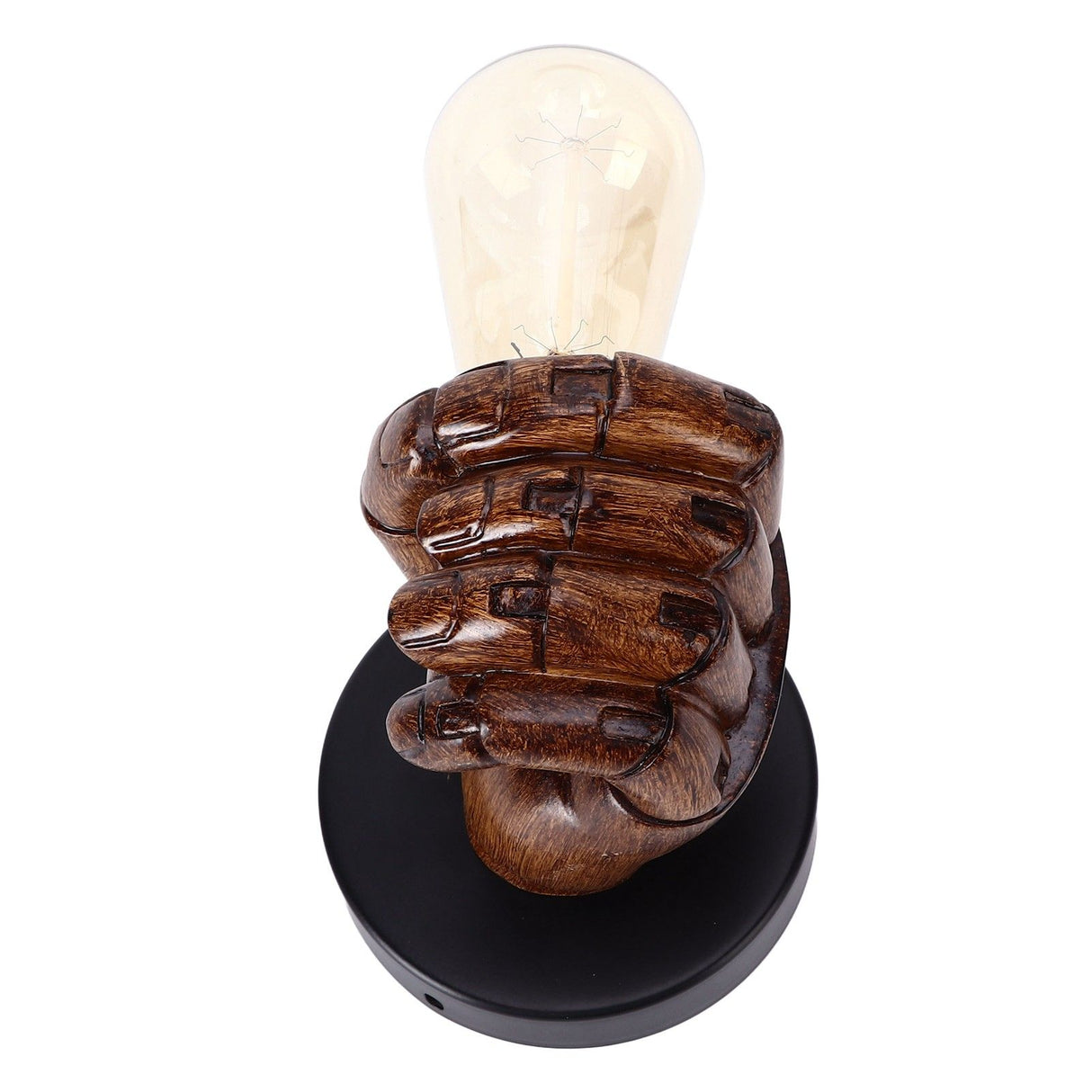 Wall Mounted Lamp Fist Shape Vintage Industrial Style Wall Sconce With Base Mount Connector for Bedroom Bar Cafe 220VLeft Hand