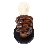 Wall Mounted Lamp Fist Shape Vintage Industrial Style Wall Sconce With Base Mount Connector for Bedroom Bar Cafe 220VLeft Hand