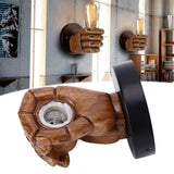 Wall Mounted Lamp Fist Shape Vintage Industrial Style Wall Sconce With Base Mount Connector for Bedroom Bar Cafe 220VRight Hand