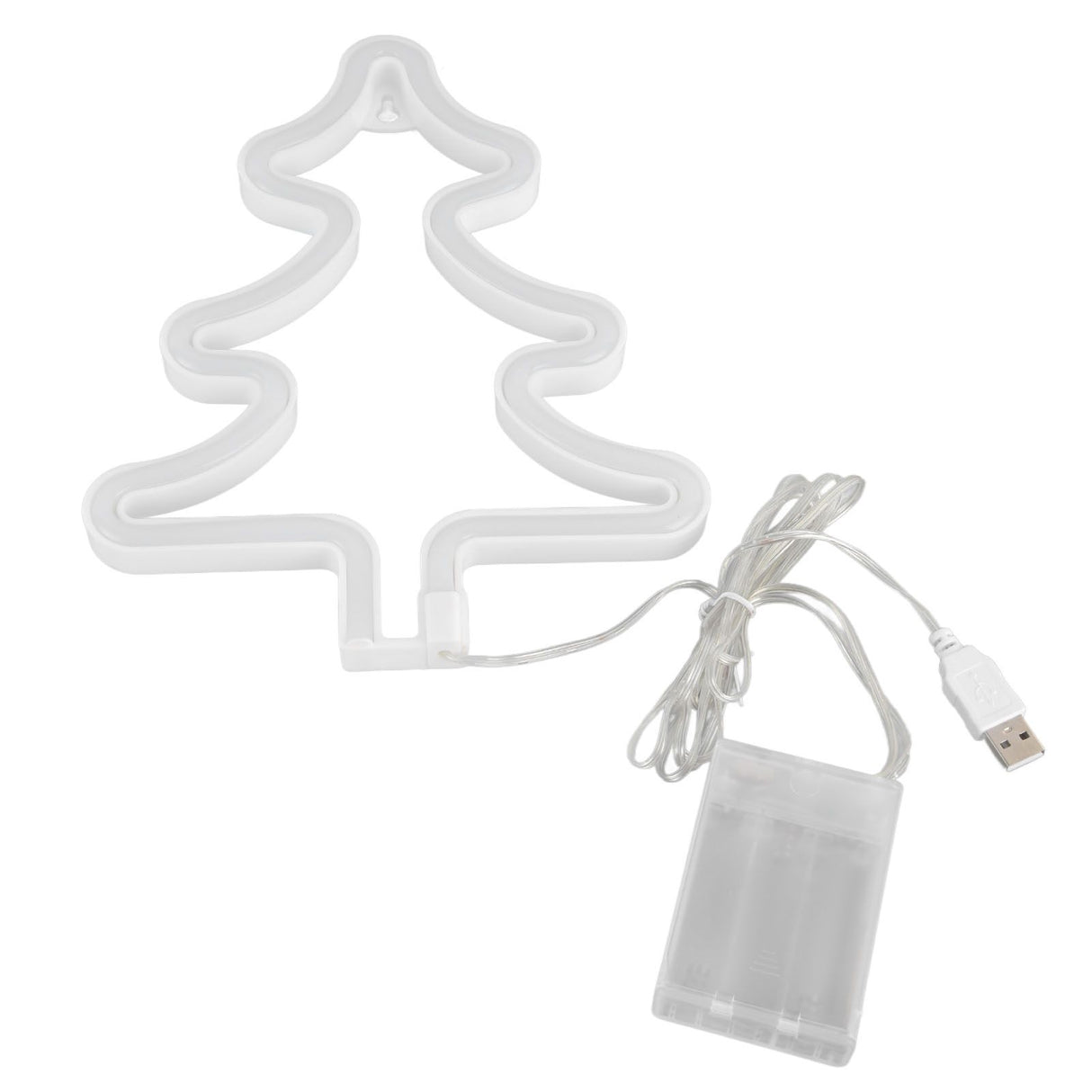Led Light Sign Green Christmas Trees Safe Stable Unique Shape Wide Application Neon Light for Bedroom Bar Party