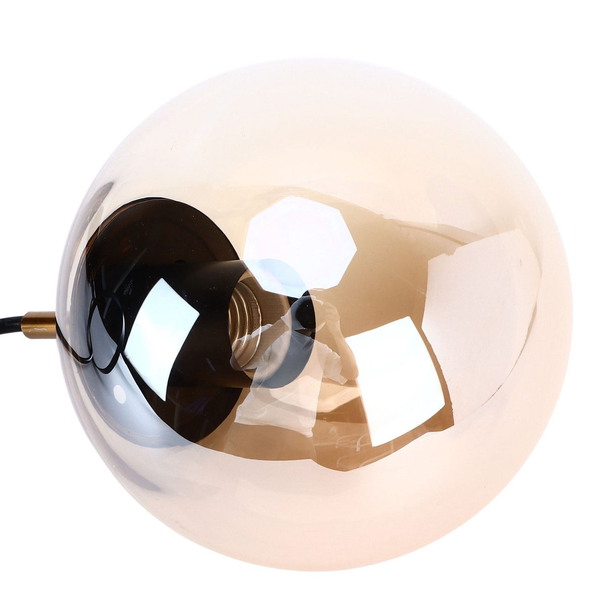 Wall Lamp Blowing Technology Transparent Soft Lighting Fashion Design Glass Ball Lamp 110‑220VBlack Tan Lampshade