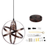 Ball Earth Chandelier Retro American Industry Warm Romantic Stable Firm Wall Lamp for Coffee Shop Store