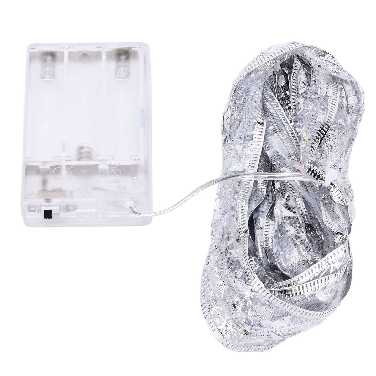 13.12ft LED Christmas Ribbon Light Waterproof Christmas Tree Decorative Light Silver Light RibbonColorful Light