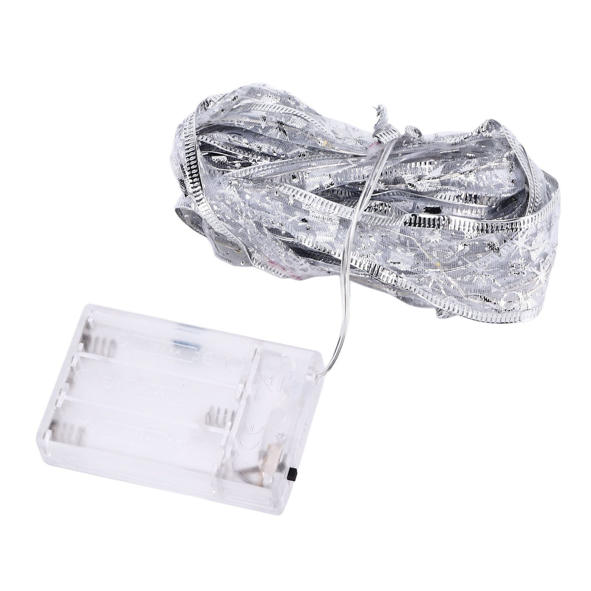 13.12ft LED Christmas Ribbon Light Waterproof Christmas Tree Decorative Light Silver Light RibbonColorful Light
