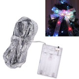 13.12ft LED Christmas Ribbon Light Waterproof Christmas Tree Decorative Light Silver Light RibbonColorful Light