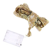 13.12ft Christmas Light Ribbon LED Christmas Tree Gold Transparent Ribbon Light for Festival DecorationWarm White Light