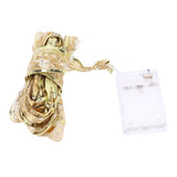 13.12ft Christmas Light Ribbon LED Christmas Tree Gold Transparent Ribbon Light for Festival DecorationWarm White Light