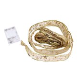 13.12ft Christmas Light Ribbon LED Christmas Tree Gold Transparent Ribbon Light for Festival DecorationWarm White Light