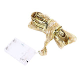 13.12ft Christmas Light Ribbon LED Christmas Tree Gold Transparent Ribbon Light for Festival DecorationWarm White Light