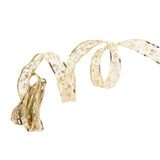 13.12ft Christmas Light Ribbon LED Christmas Tree Gold Transparent Ribbon Light for Festival DecorationWarm White Light