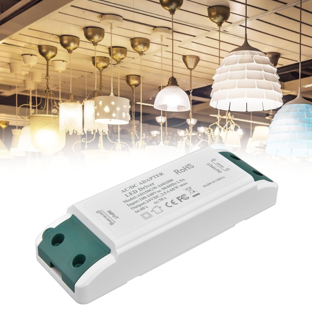 LED Driver Short Circuit Overcurrent Protection Lightweight Portable Constant Current LED Drive AC100‑240V