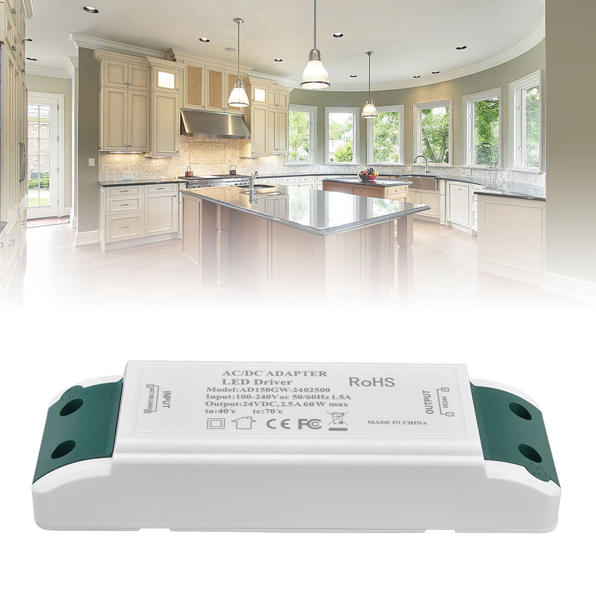 LED Driver Short Circuit Overcurrent Protection Lightweight Portable Constant Current LED Drive AC100‑240V