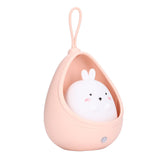 Night Light White Bunny Shape LED Kids Induction Night Lamp with USB Cable for Children's Room Bedroom