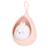 Night Light White Bunny Shape LED Kids Induction Night Lamp with USB Cable for Children's Room Bedroom - 45-Degree Angle