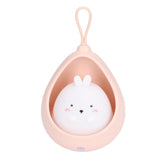Night Light White Bunny Shape LED Kids Induction Night Lamp with USB Cable for Children's Room Bedroom