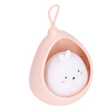 Night Light White Bunny Shape LED Kids Induction Night Lamp with USB Cable for Children's Room Bedroom - Close-Up Angle