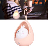 Night Light White Bunny Shape LED Kids Induction Night Lamp with USB Cable for Children's Room Bedroom