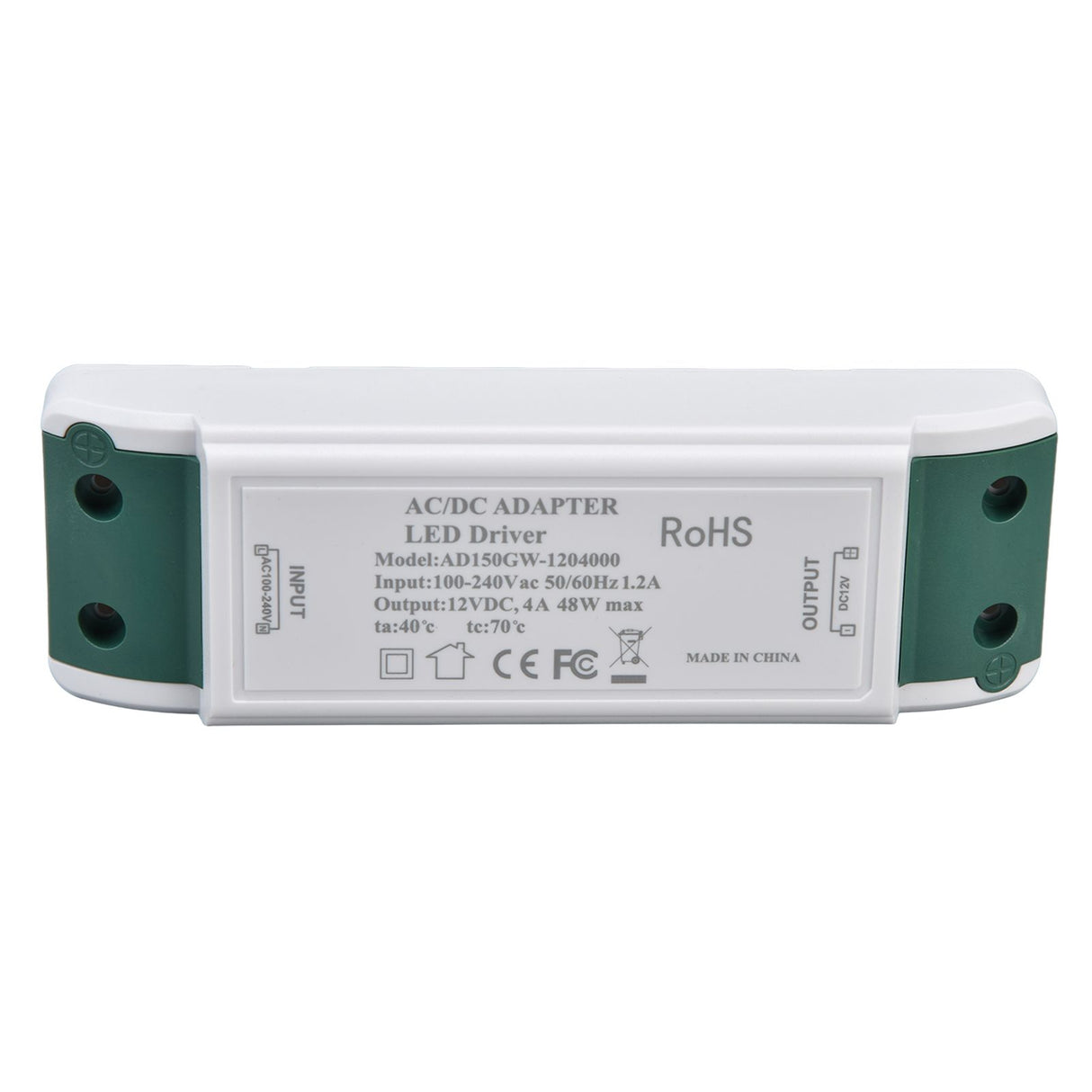 LED Power Driver 12V DC 48W 4A Constant Current Voltage Adapter 12V LED Power Transformer AC100‑240V