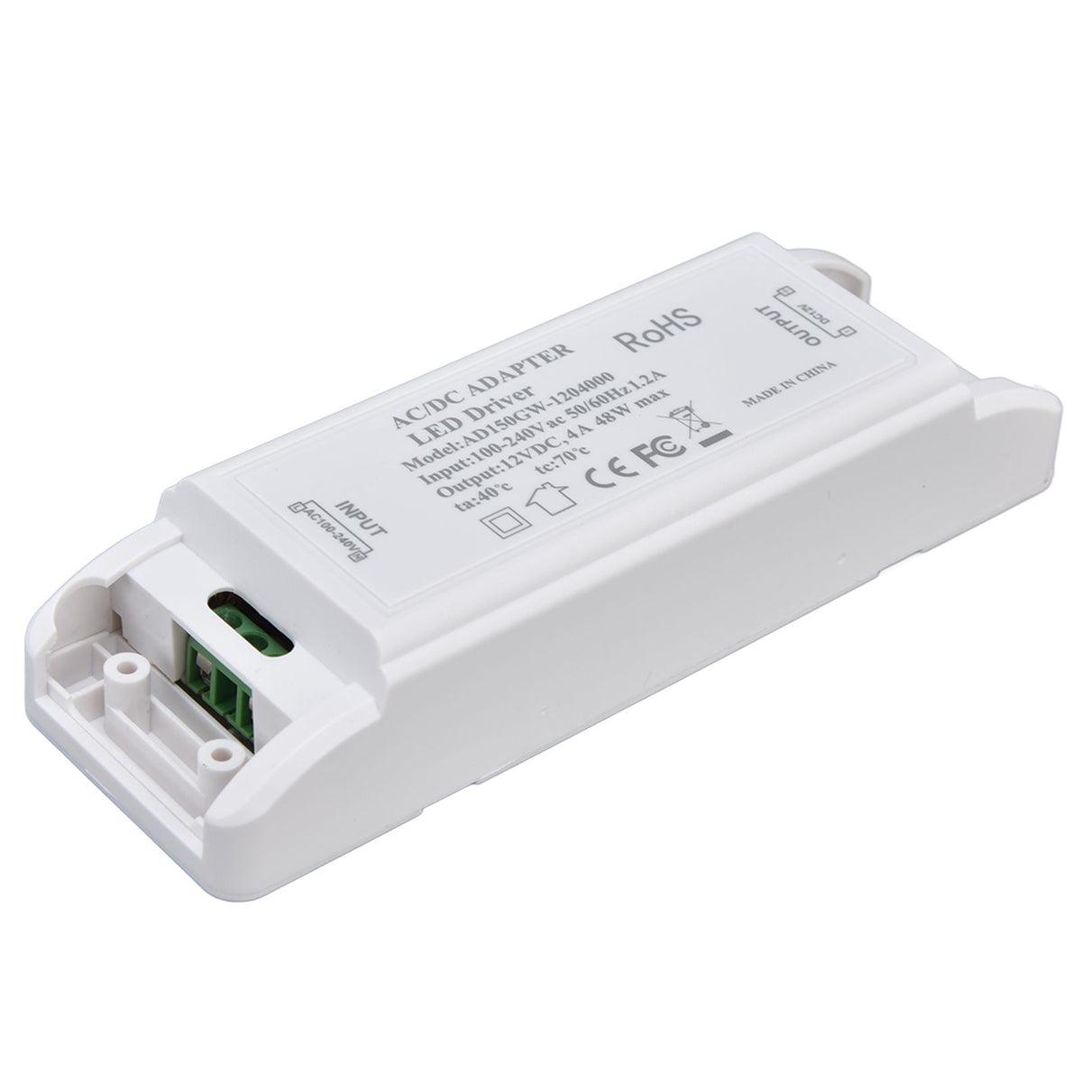 LED Power Driver 12V DC 48W 4A Constant Current Voltage Adapter 12V LED Power Transformer AC100‑240V