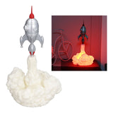 3D Rocket Lights Children's Accompanying Lights New Strange Lights 3D Printing Night Lights Bedroom Decoration - Extra Image