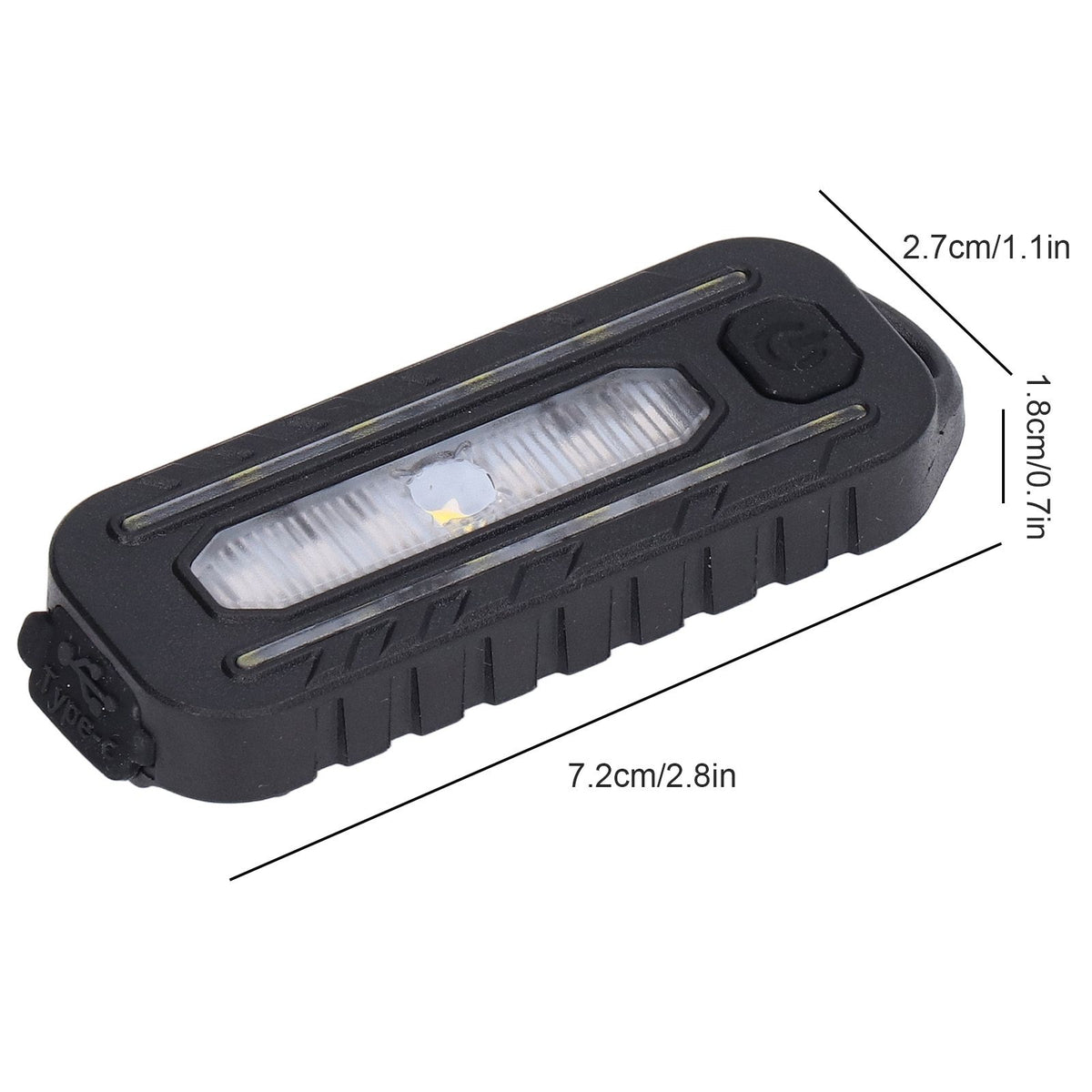 Multifunction Red Blue Warning Light USB Charging Tail Light LED Waterproof Shoulder Lamp