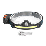 XPG COB Induction Headlamp Type C Rechargeable Outdoor LED Head Torch with Built in Battery
