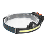 XPG COB Induction Headlamp Type C Rechargeable Outdoor LED Head Torch with Built in Battery - Front View