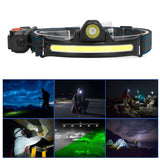 XPG COB Induction Headlamp Type C Rechargeable Outdoor LED Head Torch with Built in Battery - Extra Image