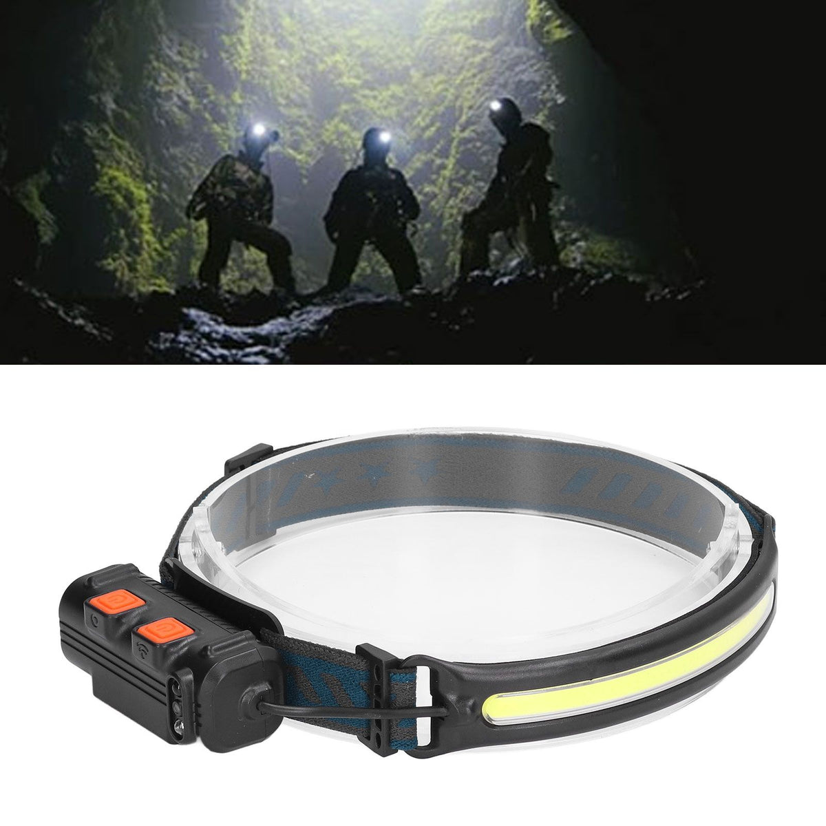 LED Headlight Multifunctional Induction Headlamp 3 Mode COB Outdoor Waterproof Head Flashlight